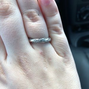 Pandora Twisted Ring in Sterling Silver